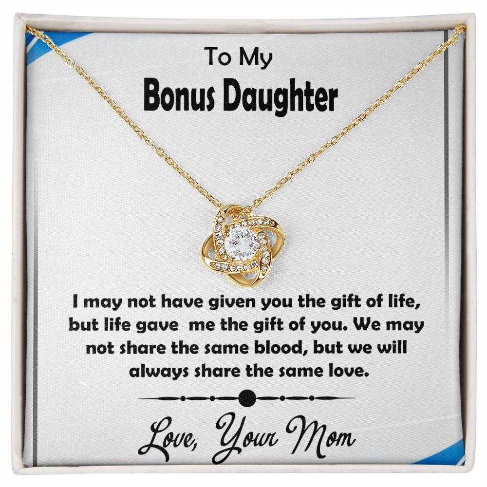 Awesome Gift For Bonus Daughter, Beautiful Love Knot Necklace for Bonus Daughter - Shine-Smart