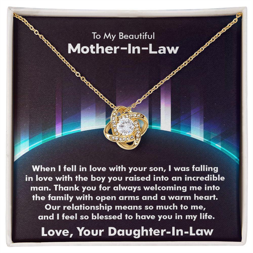 Amazing Mother-in-Law Gift, Beautiful Love Knot Necklace - Shine-Smart