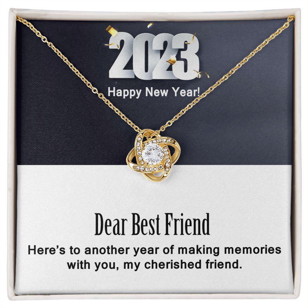 New Year Gift For Best Friend, Love Knot Necklace Gift For Best Friend - Shine-Smart