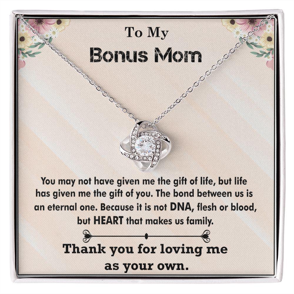 Beautiful Love Knot Necklace Gift for Bonus Mom, Best Gift for Bonus Mom - Shine-Smart