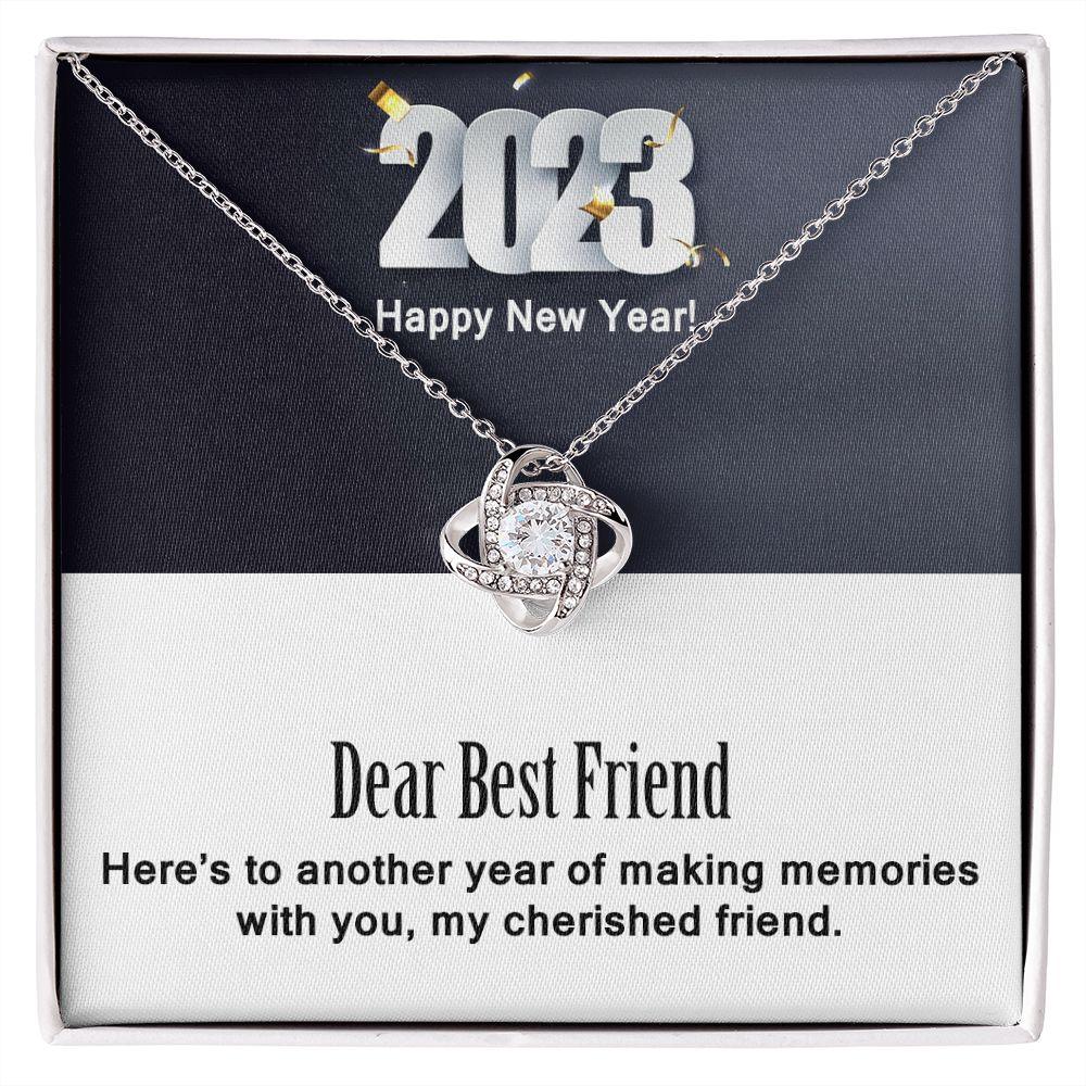 New Year Gift For Best Friend, Love Knot Necklace Gift For Best Friend - Shine-Smart