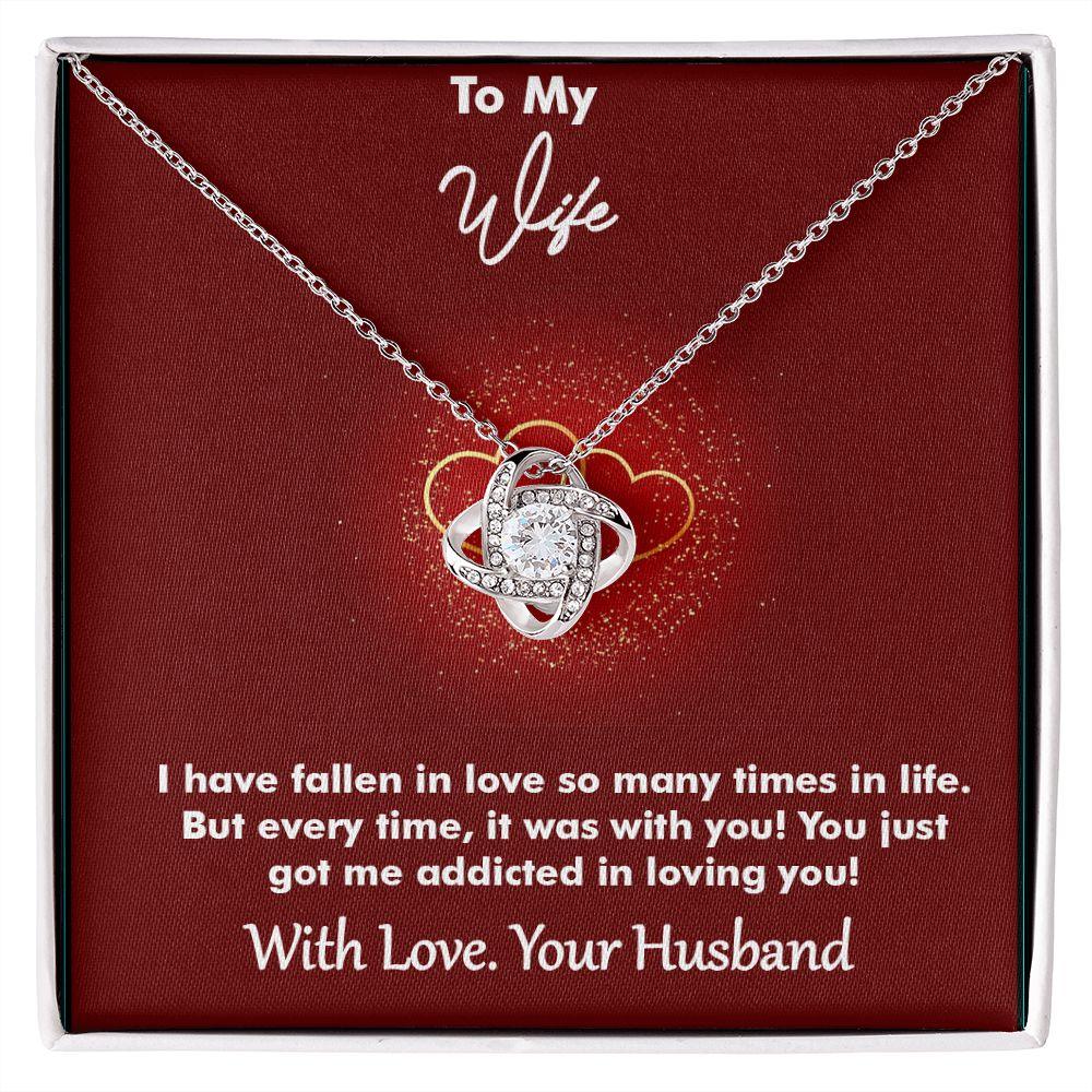 Happy Anniversary Gift for Wife, Beautiful Love Knot Necklace - Shine-Smart