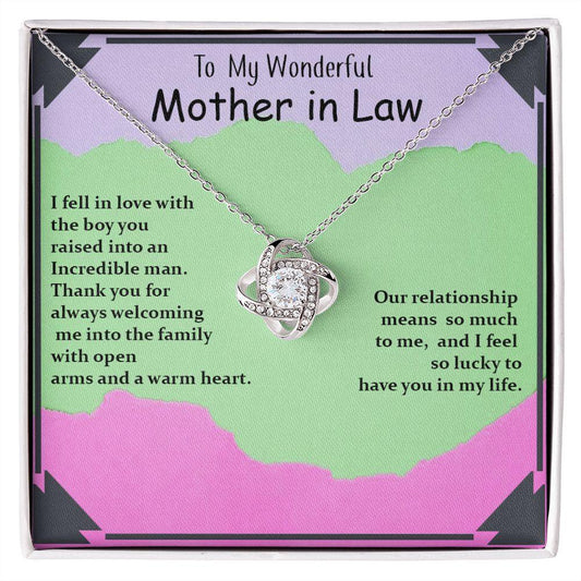 Beautiful Love Knot Necklace, Mother-in-Law Gift, - Shine-Smart