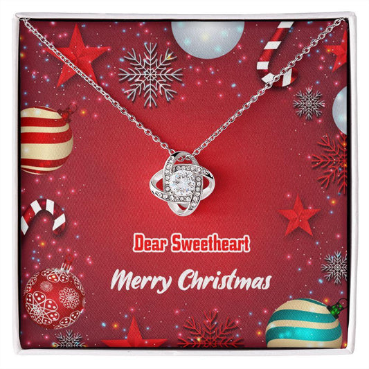 Christmas Gift For Sweetheart, Beautiful Love Knot Necklace - Shine-Smart