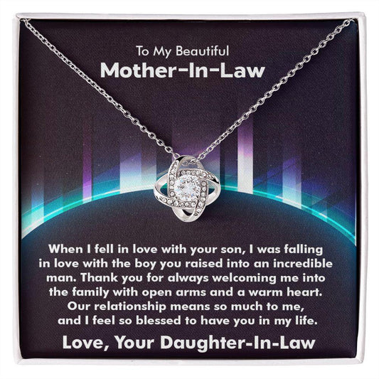 Amazing Mother-in-Law Gift, Beautiful Love Knot Necklace - Shine-Smart