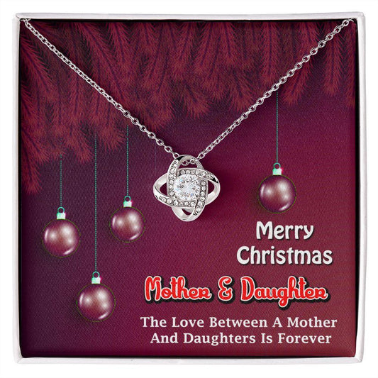 beautiful Love Knot Necklace, Merry Christmas to Mother and Daughter, - Shine-Smart