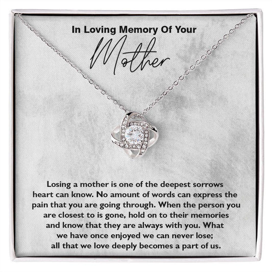 Love Knot Necklace, In Loving Memory of Your Mom - Shine-Smart