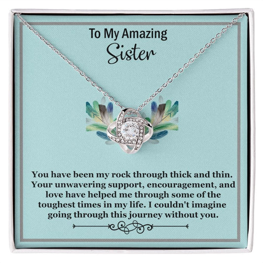 Beautiful Love Knot Necklace-Sister Necklace-Sister Birthday Gift-Christmas Gift For Sister-Gift Ideas For Sister