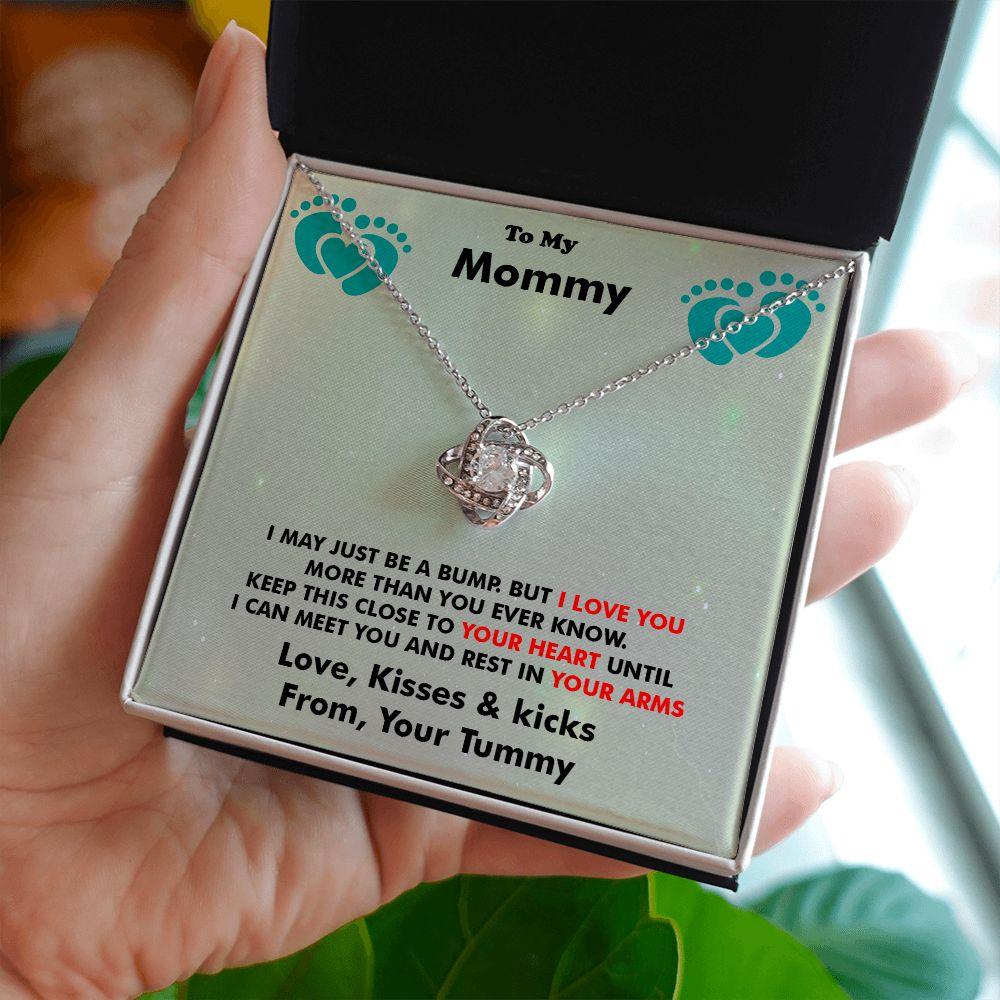 Awesome Baby Bump Gift, Beautiful Love Knot Necklace for Mommy - Shine-Smart