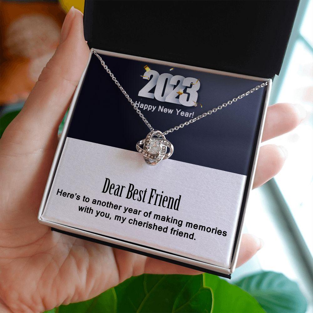 New Year Gift For Best Friend, Love Knot Necklace Gift For Best Friend - Shine-Smart