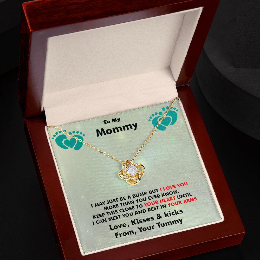 Awesome Baby Bump Gift, Beautiful Love Knot Necklace for Mommy - Shine-Smart