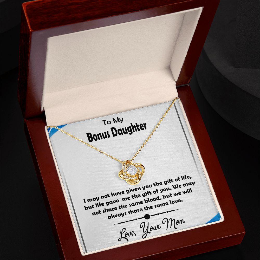 Awesome Gift For Bonus Daughter, Beautiful Love Knot Necklace for Bonus Daughter - Shine-Smart