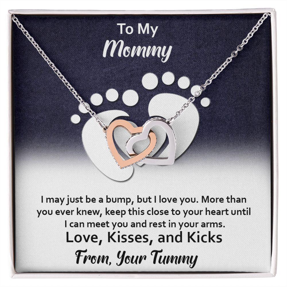 Excellent Gift for Mommy, Interlocking Hearts necklace - Shine-Smart