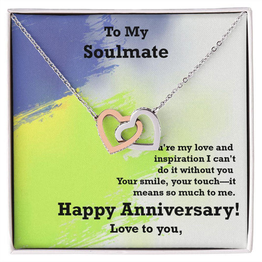 Excellent Soulmate Gift, Interlocking Hearts Necklace Anniversary Gift - Shine-Smart