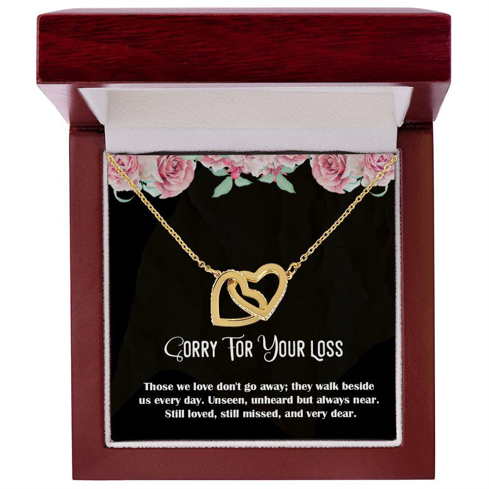 Sorry For Your Loss - Sympathy Gift, Interlocking Hearts Necklace - Shine-Smart