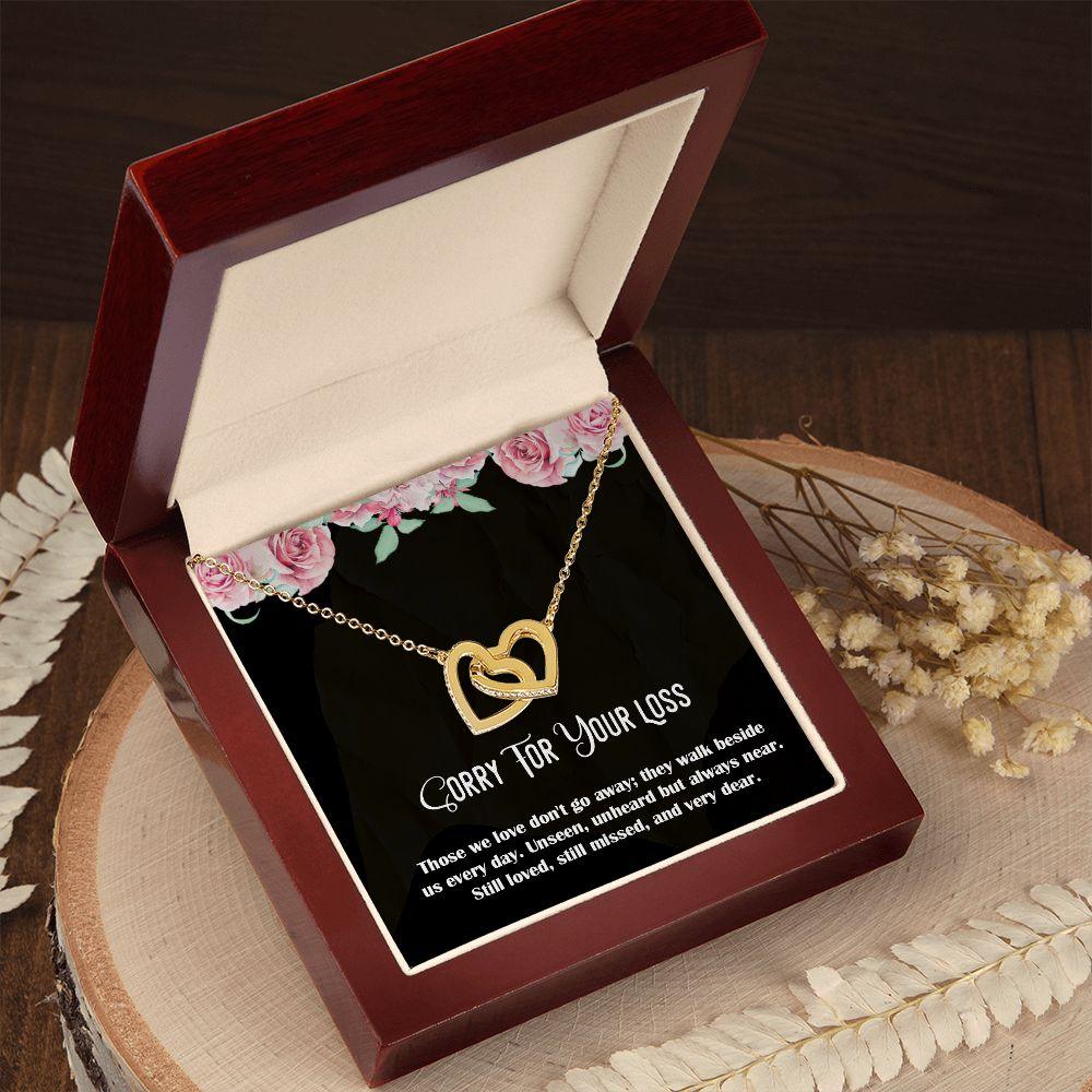 Sorry For Your Loss - Sympathy Gift, Interlocking Hearts Necklace - Shine-Smart