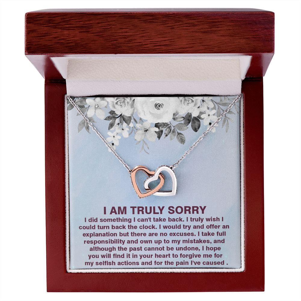 Interlocking Hearts Necklace, I'm Truly Sorry Gift, Gift for Apology, Sorry Gift for Her - Shine-Smart