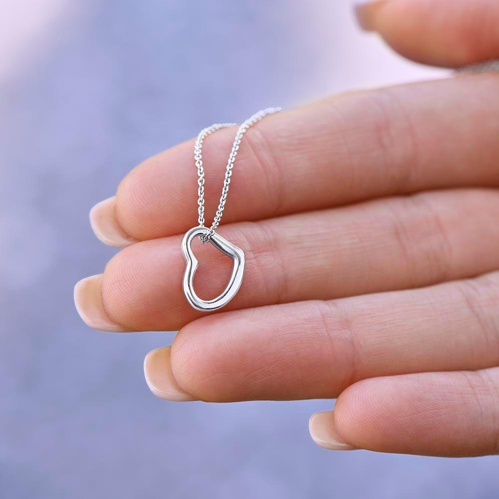 Best Wedding Gift for New Mom, Beautiful Delicate Heart Necklace From Mother In law - Shine-Smart