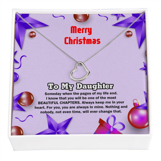 Delicate Heart Necklace, Merry Christmas Gift For Daughter - Shine-Smart