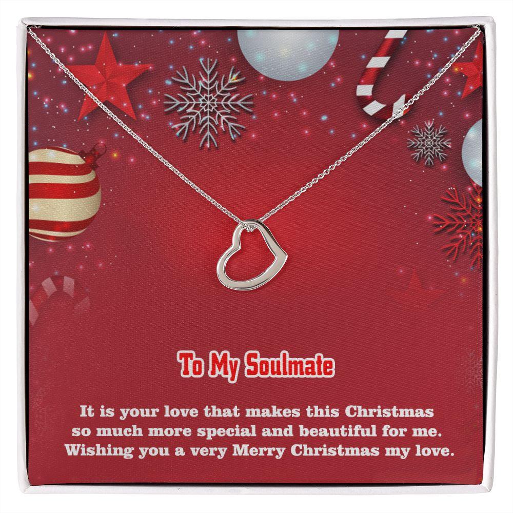 Best Christmas Gift for Soulmate, Delicate Heart Necklace, - Shine-Smart