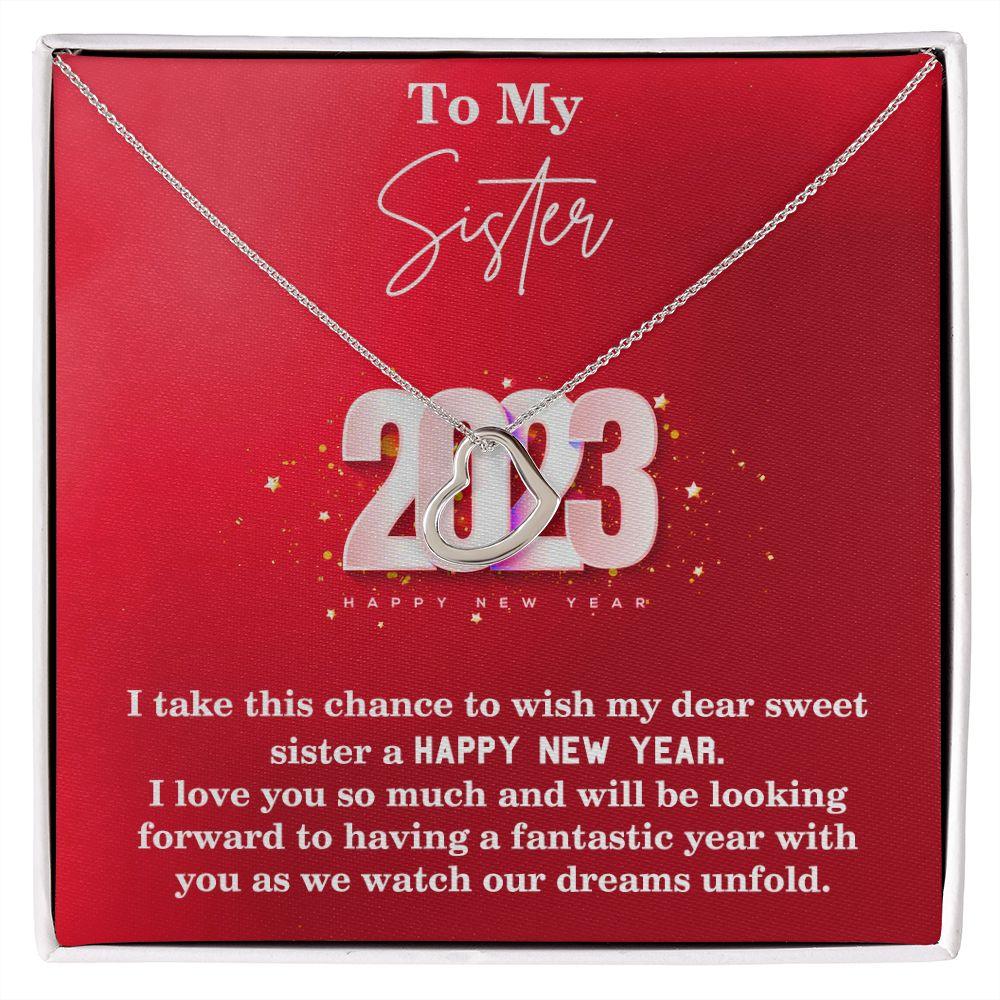 Amazing New Year Gift For Sister, Delicate Heart Necklace For Sister - Shine-Smart