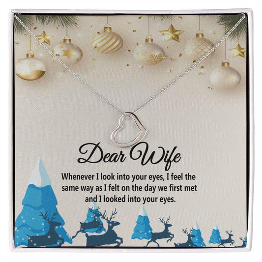 Beautiful Delicate Heart Necklace, Merry Christmas Gift For Wife - Shine-Smart