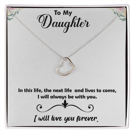 Beautiful Delicate Heart Necklace for Daughter, Birthday Gift for Daughter - Shine-Smart