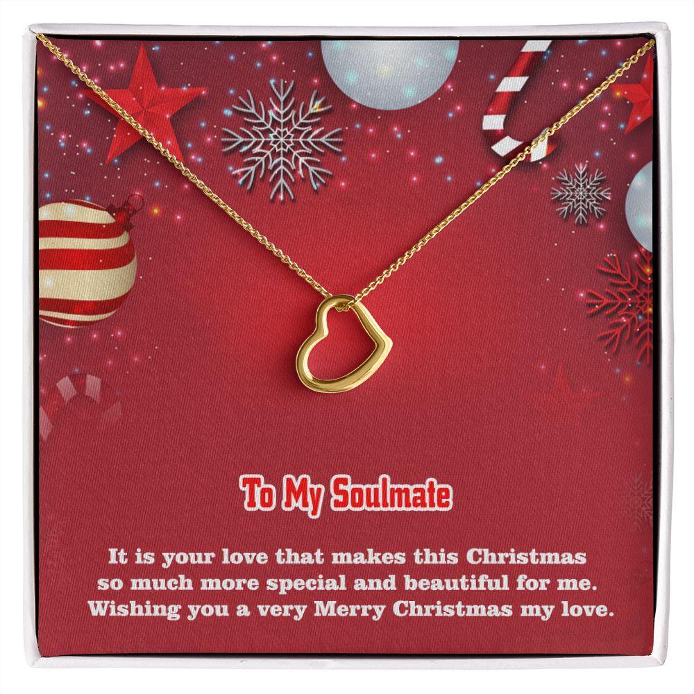 Best Christmas Gift for Soulmate, Delicate Heart Necklace, - Shine-Smart