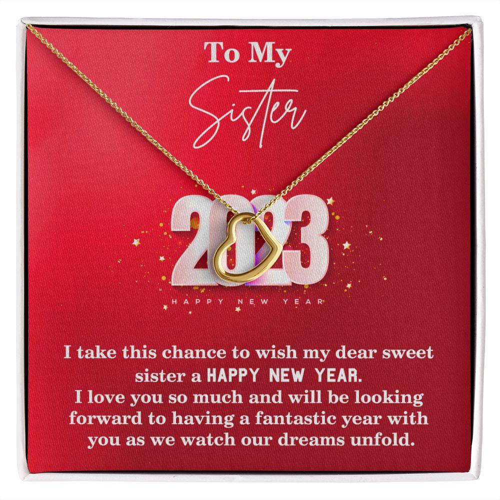 Amazing New Year Gift For Sister, Delicate Heart Necklace For Sister - Shine-Smart