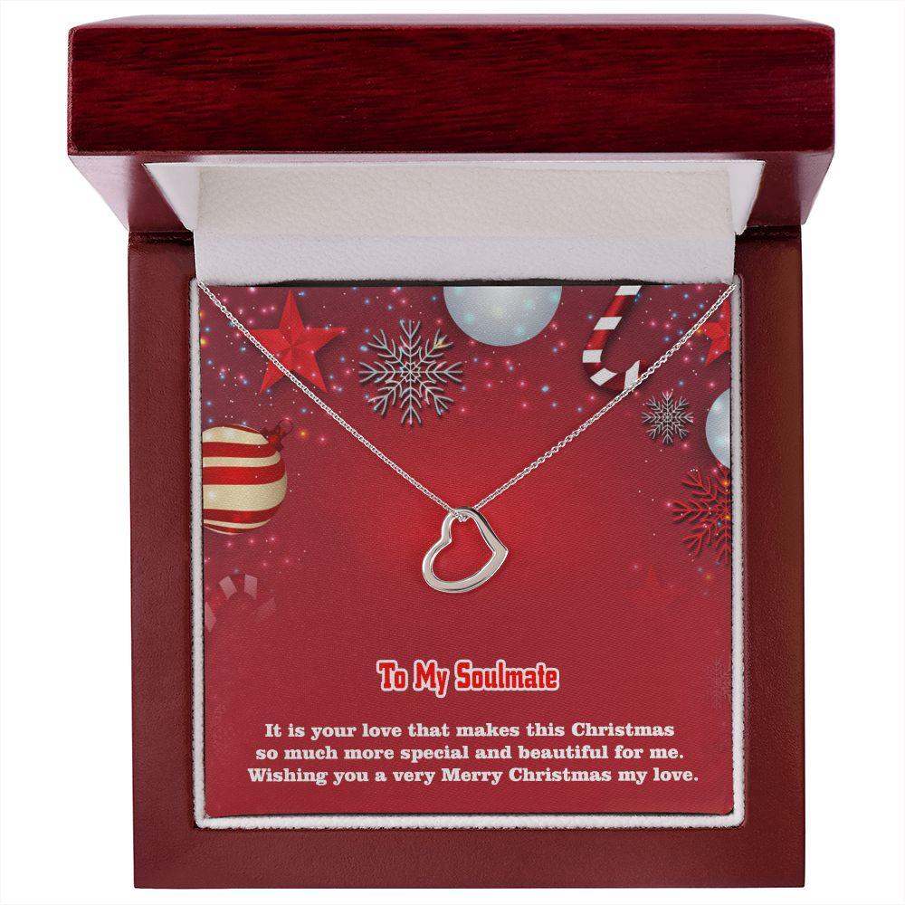 Best Christmas Gift for Soulmate, Delicate Heart Necklace, - Shine-Smart