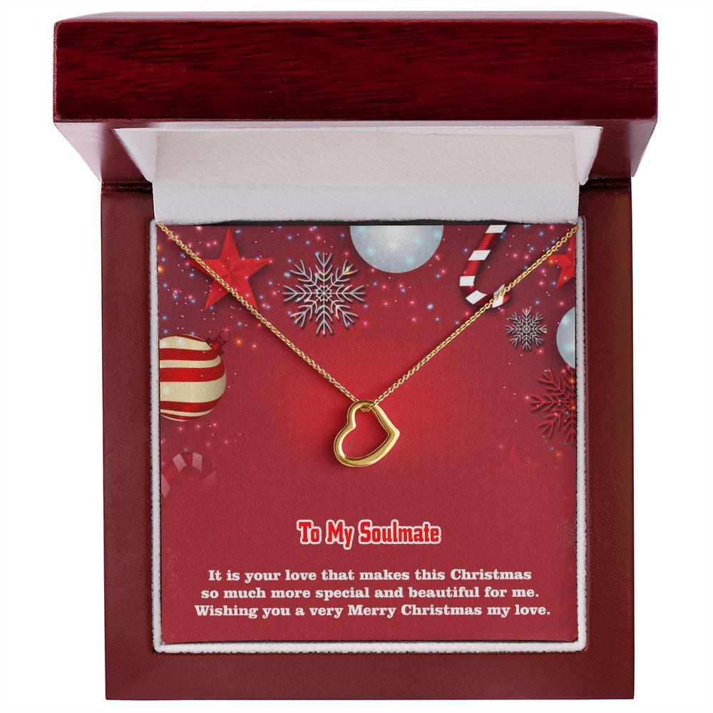 Best Christmas Gift for Soulmate, Delicate Heart Necklace, - Shine-Smart