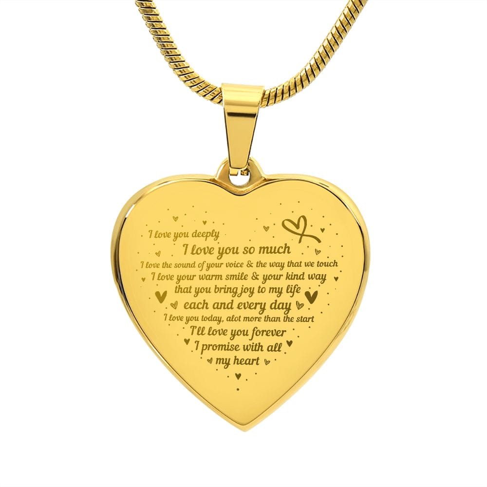 Amazing Gift for Wife, Best Gift for Wife, Engraved Heart Necklace Gift For Wife