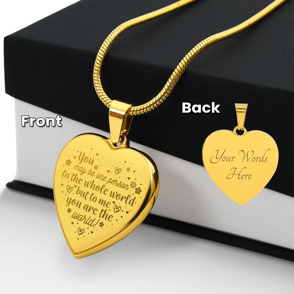 Engraved Heart Necklace Gift For Mom, Amazing Gift For Mom