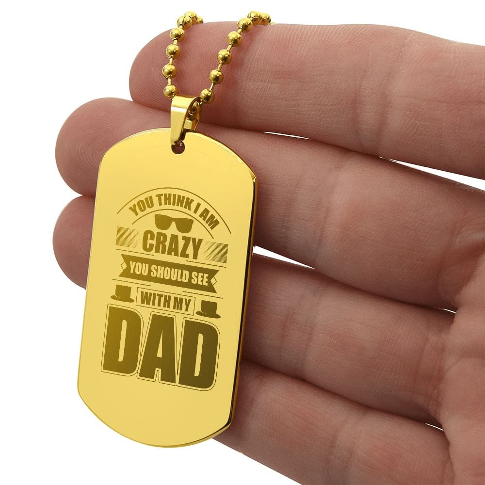 Excellent Dog Tag Gift, Best Gift Idea for Dad, Engraved Dog Tag Necklace