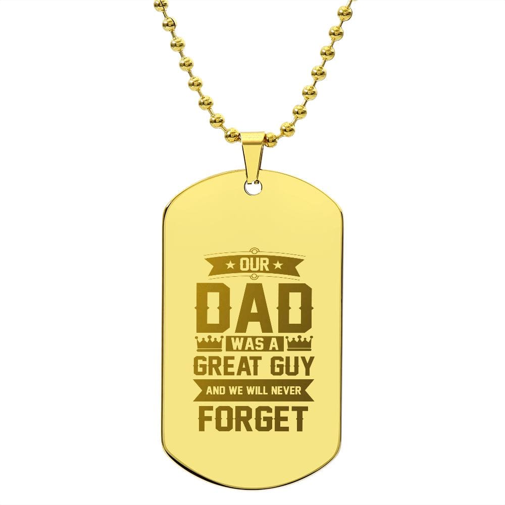 Engraved Dog Tag Necklace, Amazing Dog Tag Necklace for Dad