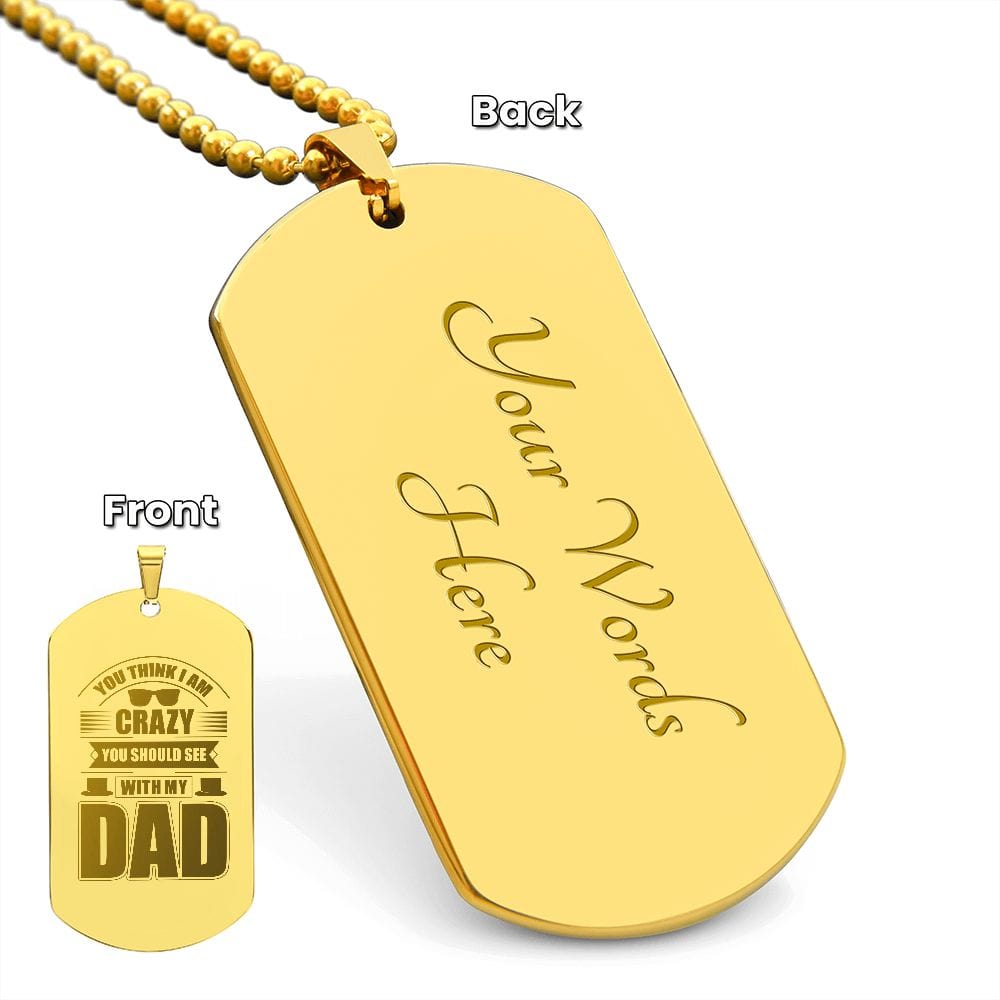 Excellent Dog Tag Gift, Best Gift Idea for Dad, Engraved Dog Tag Necklace