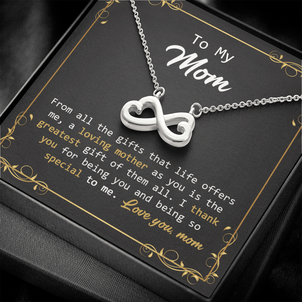 Infinite heart expressing I 'll love you till the end of time necklace, crafted in 14 k or 18 k - Shine-Smart