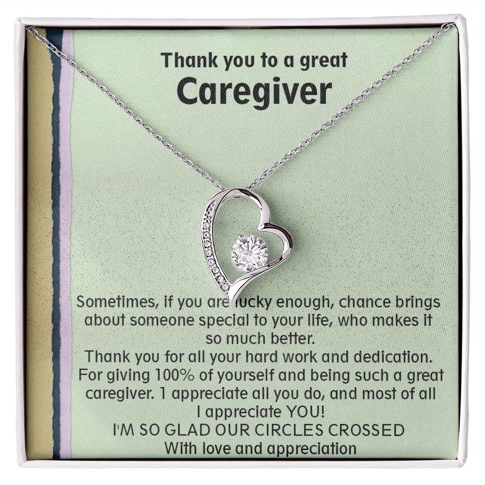 Caregiver Thank You Necklace, Forever Love Necklace - Shine-Smart