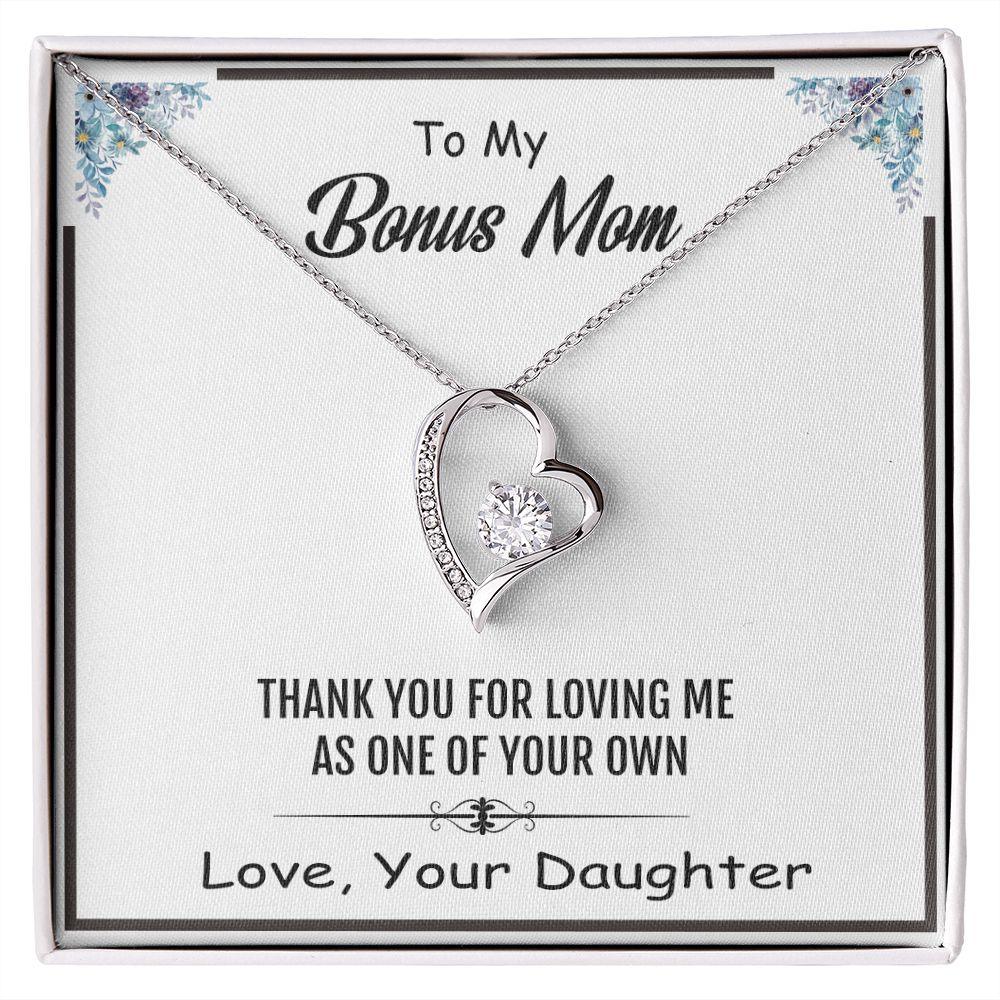 Forever Love Necklace for Bonus Mom, Wonderful Gift for Bonus Mom - Shine-Smart