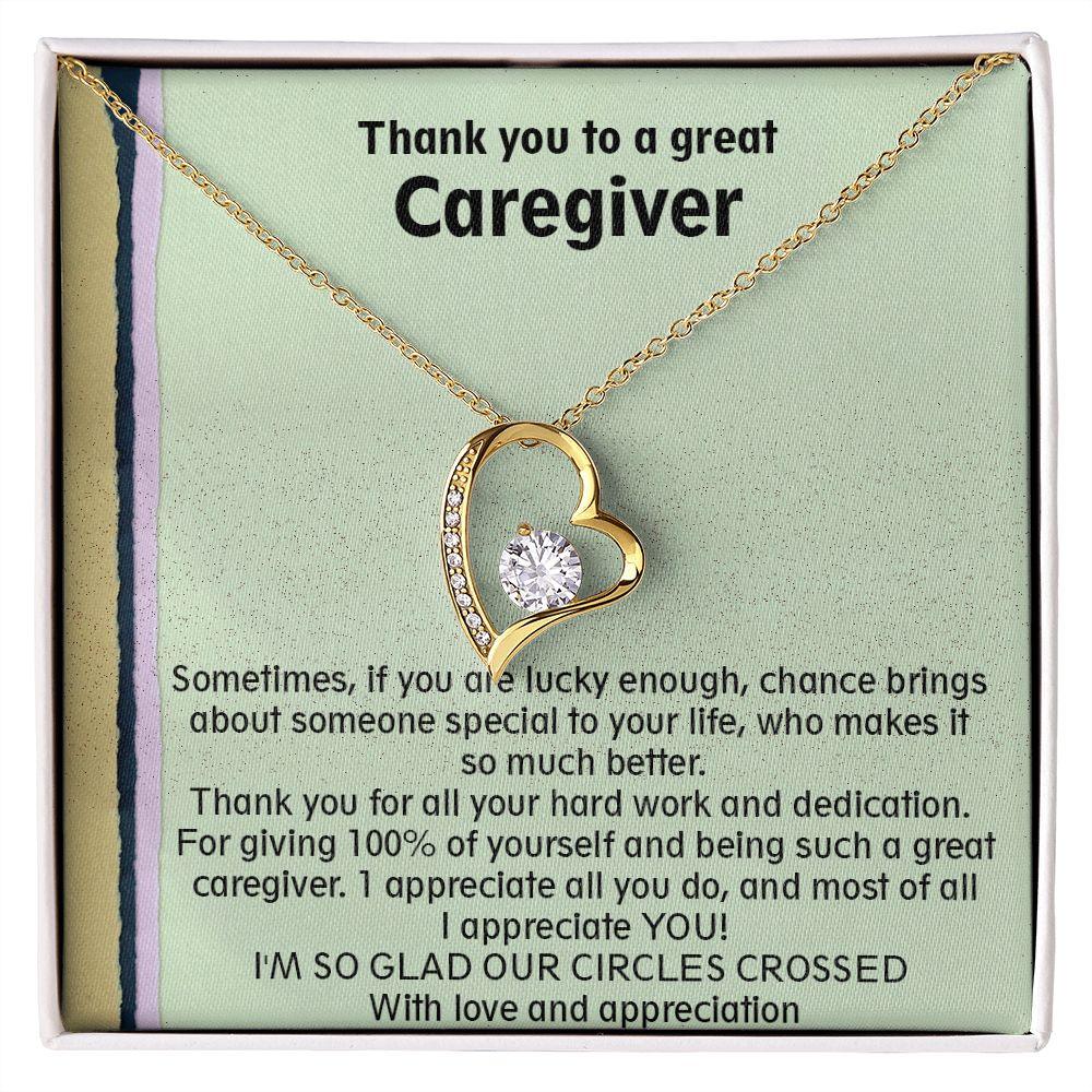 Caregiver Thank You Necklace, Forever Love Necklace - Shine-Smart