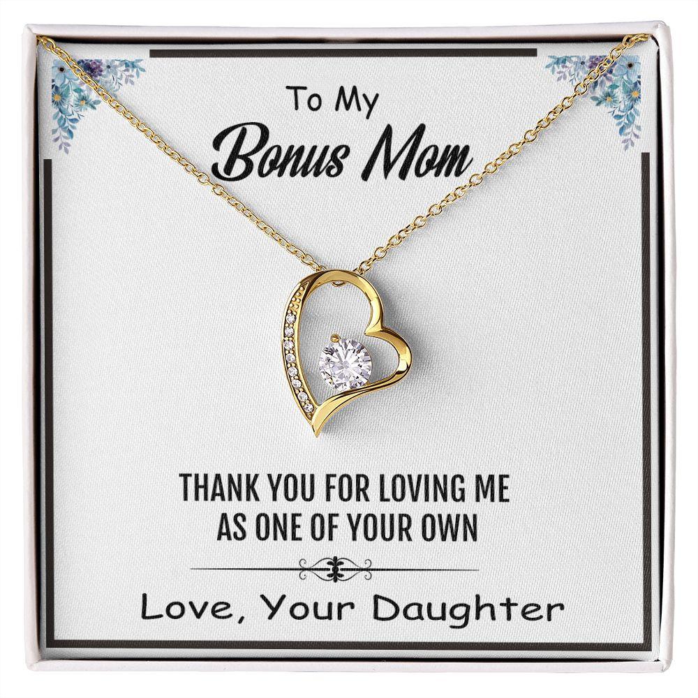 Forever Love Necklace for Bonus Mom, Wonderful Gift for Bonus Mom - Shine-Smart