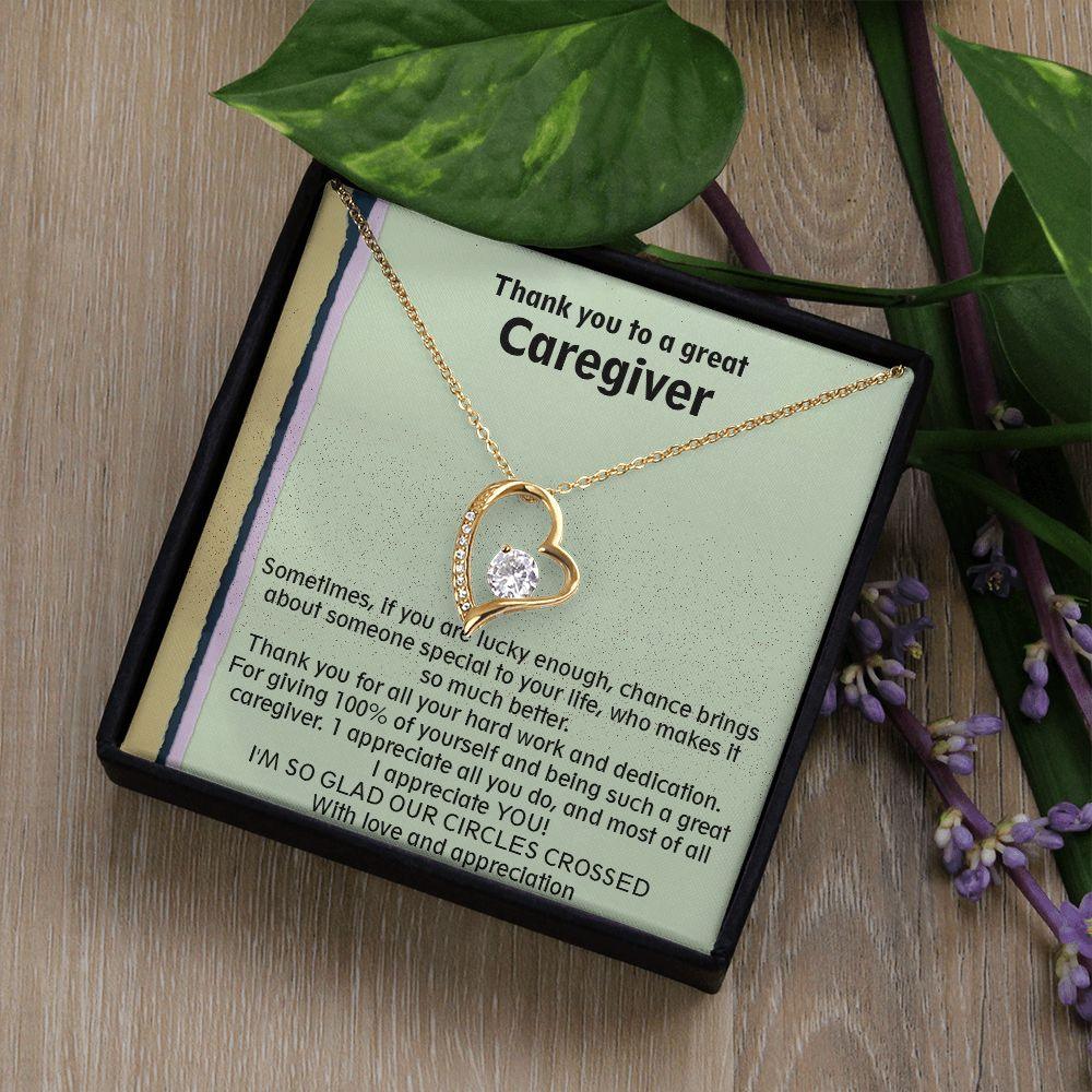 Caregiver Thank You Necklace, Forever Love Necklace - Shine-Smart