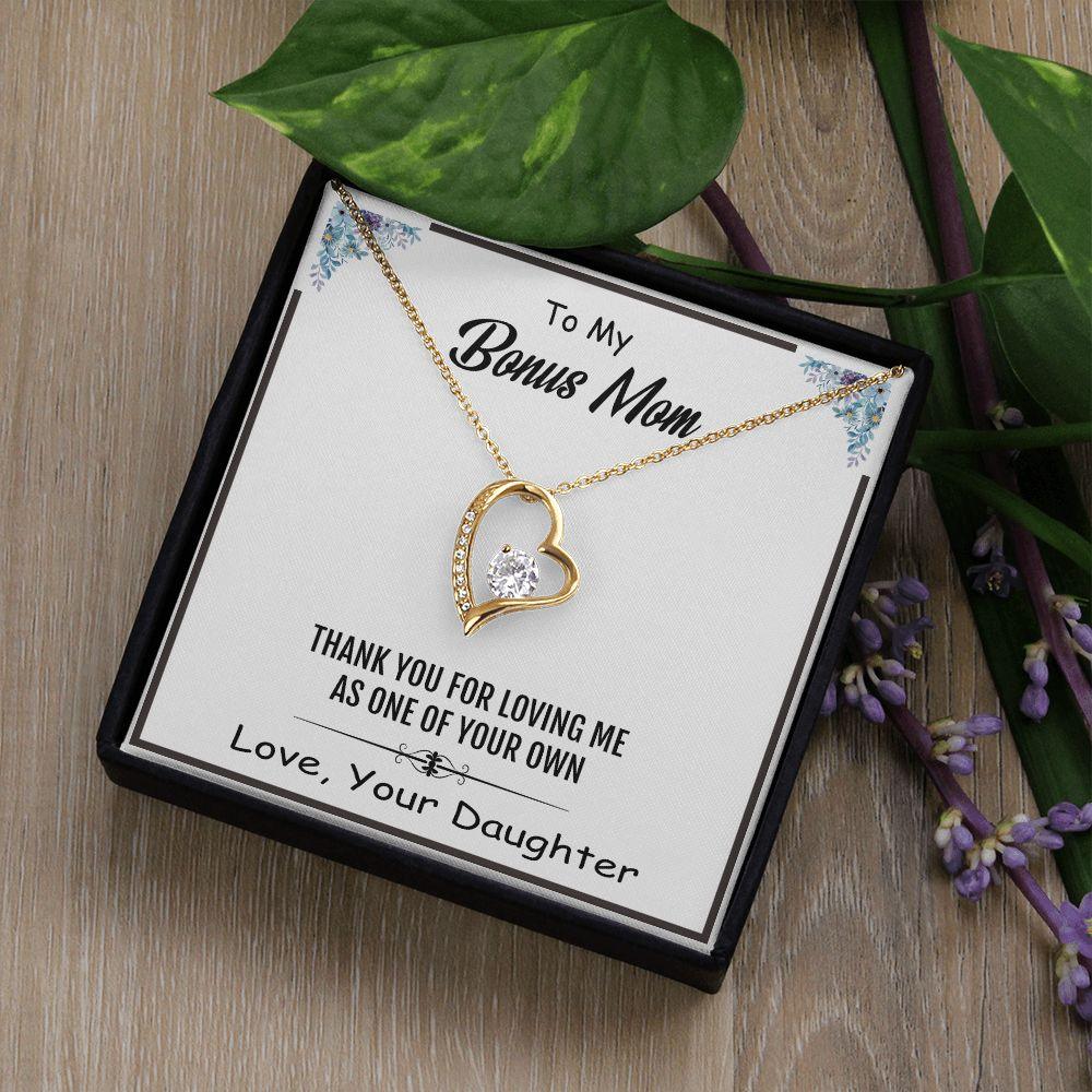 Forever Love Necklace for Bonus Mom, Wonderful Gift for Bonus Mom - Shine-Smart