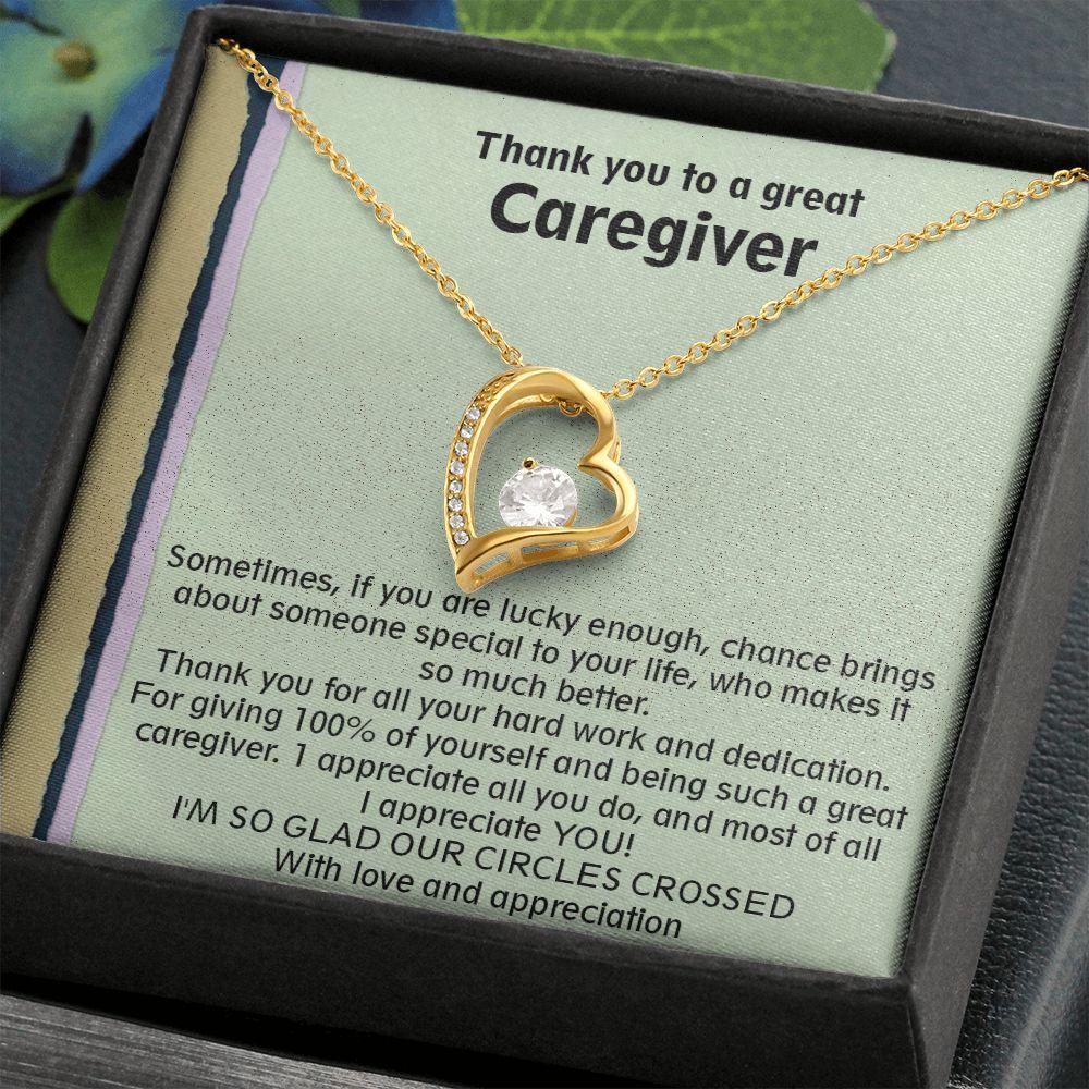 Caregiver Thank You Necklace, Forever Love Necklace - Shine-Smart