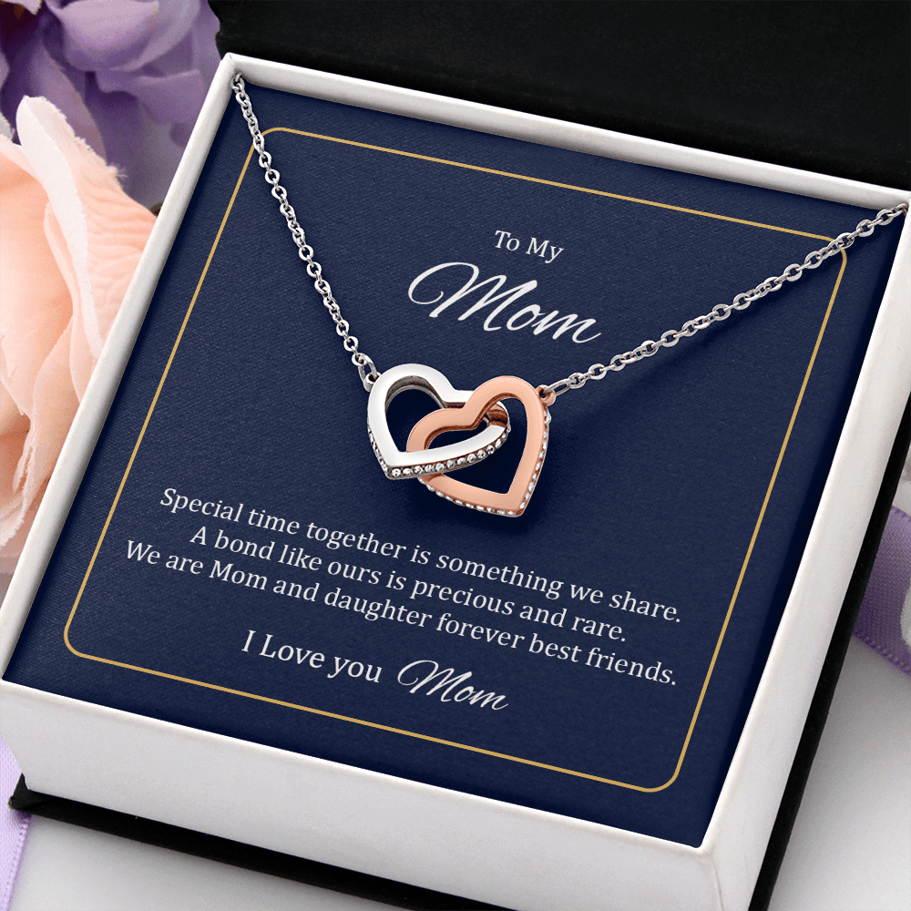 To My Mom Interlocking heart together as a symbol of never ending love necklace - Shine-Smart