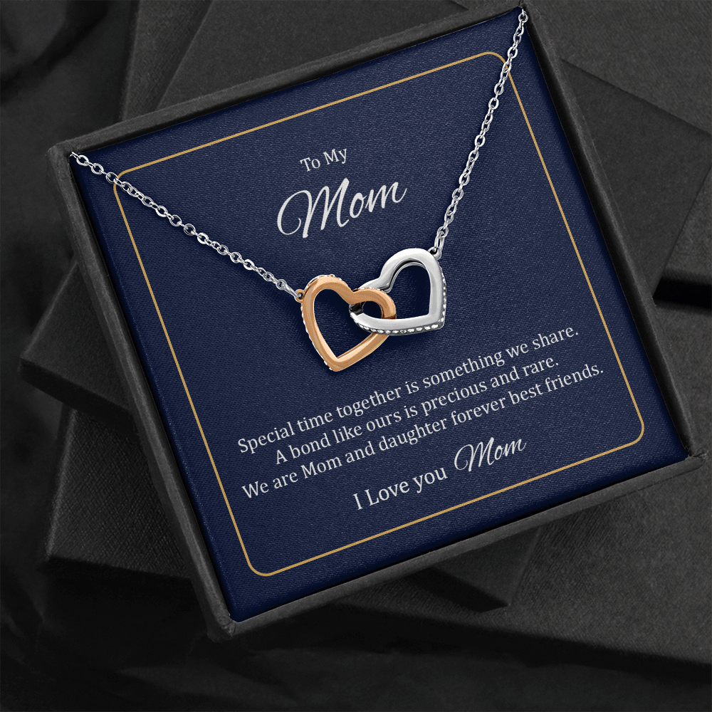 To My Mom Interlocking heart together as a symbol of never ending love necklace - Shine-Smart