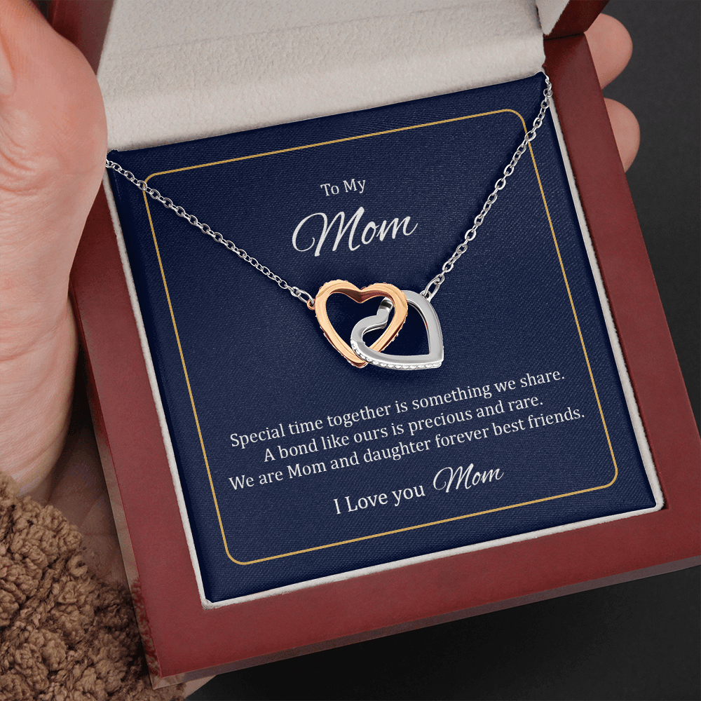 To My Mom Interlocking heart together as a symbol of never ending love necklace - Shine-Smart