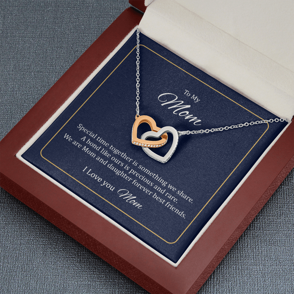 To My Mom Interlocking heart together as a symbol of never ending love necklace - Shine-Smart