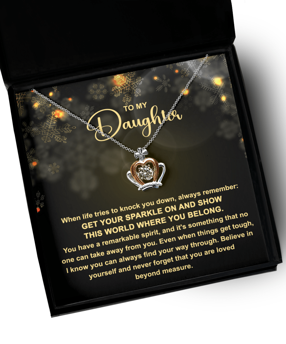 Daughter- Get Your Sparkle- Crown necklace